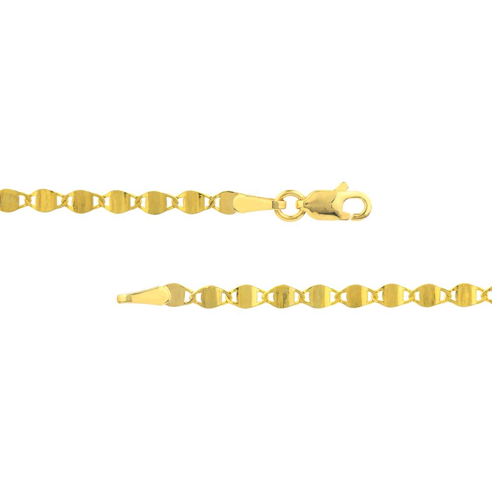 Olas d'Oro - 10K Yellow Gold Valentino Chain - 20" Necklace - 2.70mm Flat Disc Design