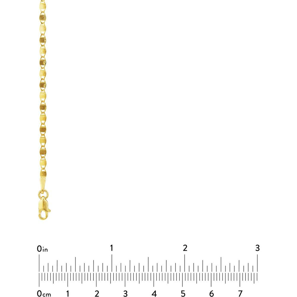 Olas d'Oro - 10K Yellow Gold Valentino Chain - 20" Necklace - 2.70mm Flat Disc Design