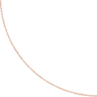 Olas d'Oro - 14K Rose Gold 1.05mm Open Diamond-Cut Cable Chain Necklace - 16"
