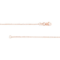 Olas d'Oro - 14K Rose Gold 1.15mm Diamond-Cut Bead Chain with Lobster Lock - 18" Length