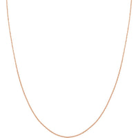 Olas d'Oro - 14K Rose Gold 1.15mm Diamond-Cut Cable Chain Necklace with Lobster Lock - 20 Inches