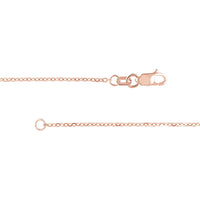 Olas d'Oro - 14K Rose Gold 1.15mm Diamond-Cut Cable Chain Necklace with Lobster Lock - 20 Inches