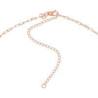 Olas d'Oro - 14K Rose Gold 1.7mm Paper Clip Choker Chain - Adjustable Length 13-16 Inches