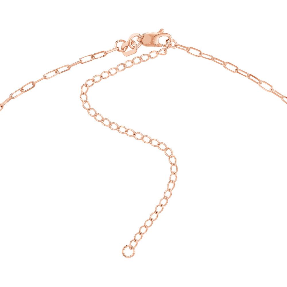 Olas d'Oro - 14K Rose Gold 1.7mm Paper Clip Choker Chain - Adjustable Length 13-16 Inches