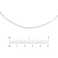 Olas d'Oro - 14K Rose Gold 1.7mm Paper Clip Choker Chain - Adjustable Length 13-16 Inches