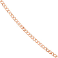 Olas d'Oro - 14K Rose Gold 1.95mm Open Curb Chain 20" Necklace - 3.22 Grams Average Weight