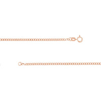 Olas d'Oro - 14K Rose Gold 1.95mm Open Curb Chain Necklace - 18 inches