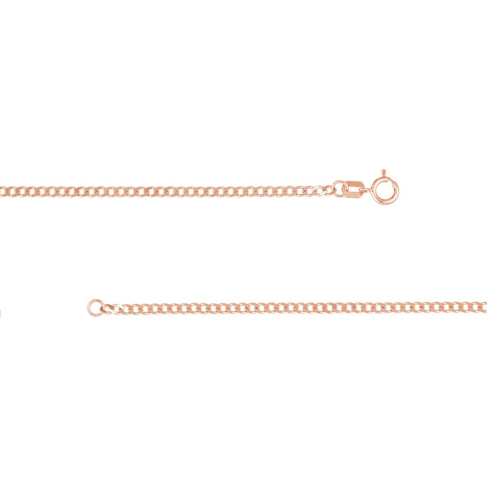 Olas d'Oro - 14K Rose Gold 1.95mm Open Curb Chain Necklace - 18 inches