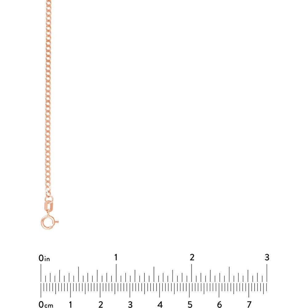 Olas d'Oro - 14K Rose Gold 1.95mm Open Curb Chain Necklace - 18 inches