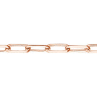 Olas d'Oro - 14K Rose Gold 1.95mm Paper Clip Choker Chain - Adjustable 13-16" Length