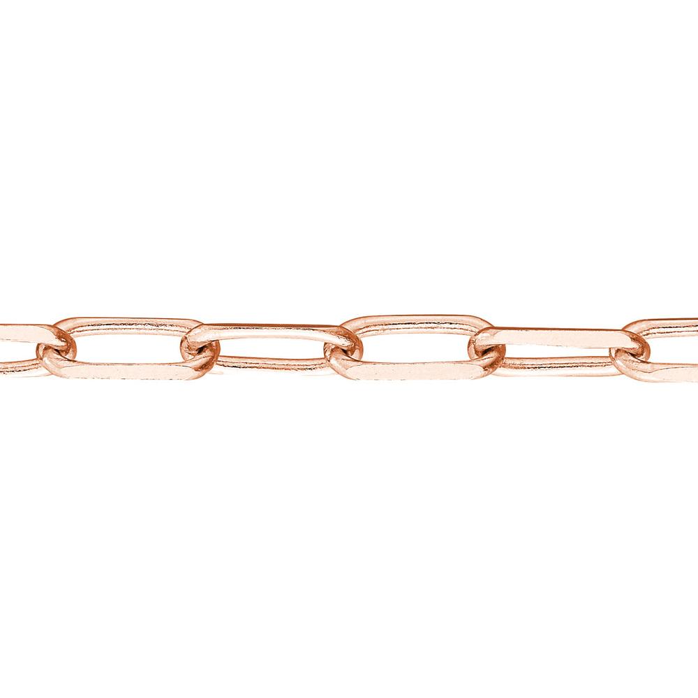 Olas d'Oro - 14K Rose Gold 1.95mm Paper Clip Choker Chain - Adjustable 13-16" Length
