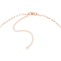 Olas d'Oro - 14K Rose Gold 1.95mm Paper Clip Choker Chain - Adjustable 13-16" Length