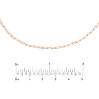 Olas d'Oro - 14K Rose Gold 1.95mm Paper Clip Choker Chain - Adjustable 13-16" Length