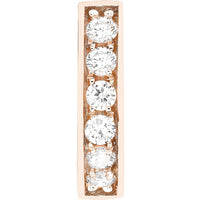 Olas d'Oro - 14K Rose Gold 10mm Diamond Hoop Earrings with Pave Set Diamonds - 0.15 Carat Total Diamond Weight