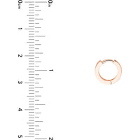 Olas d'Oro - 14K Rose Gold 10mm Diamond Hoop Earrings with Pave Set Diamonds - 0.15 Carat Total Diamond Weight