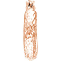 Olas d'Oro - 14K Rose Gold 15mm Diamond-Cut Small Hoop Earrings