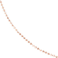 Olas d'Oro - 14K Rose Gold 16" Diamond-Cut Bead Chain Necklace with Lobster Lock