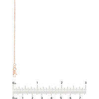 Olas d'Oro - 14K Rose Gold 16" Diamond-Cut Bead Chain Necklace with Lobster Lock