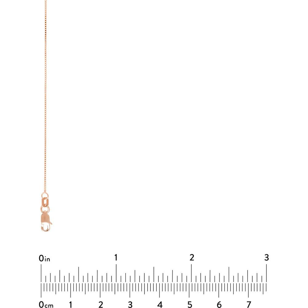 Olas d'Oro - 14K Rose Gold 16" Box Chain Necklace with Lobster Clasp 0.66mm Width