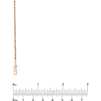 Olas d'Oro - 14K Rose Gold 16" Light Rope Chain Necklace - 1.8mm Gauge