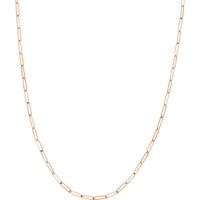 Olas d'Oro - 14K Rose Gold 16" Long Link Designer Chain - 2.6mm Width