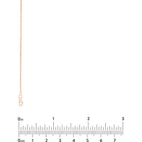 Olas d'Oro - 14K Rose Gold 16" Solid Diamond-Cut Rope Chain Necklace with Lobster Clasp - 1.05mm Width