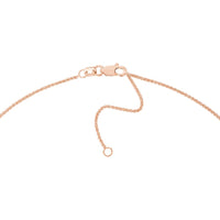 Olas d'Oro - 14K Rose Gold 18" Adjustable Wheat Chain Necklace with Lobster Clasp - 1.05mm