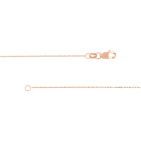 Olas d'Oro - 14K Rose Gold 18" Box Chain Necklace with Lobster Clasp 0.66mm Width