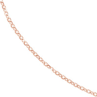 Olas d'Oro - 14K Rose Gold 18" Diamond-Cut Cable Chain Necklace with Lobster Lock Closure - 2.12 Grams