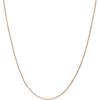 Olas d'Oro - 14K Rose Gold 18" Light Rope Chain Necklace with Lobster Lock