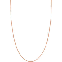 Olas d'Oro - 14K Rose Gold 18" Rolo Chain Necklace with Lobster Lock - 1.5mm Gauge