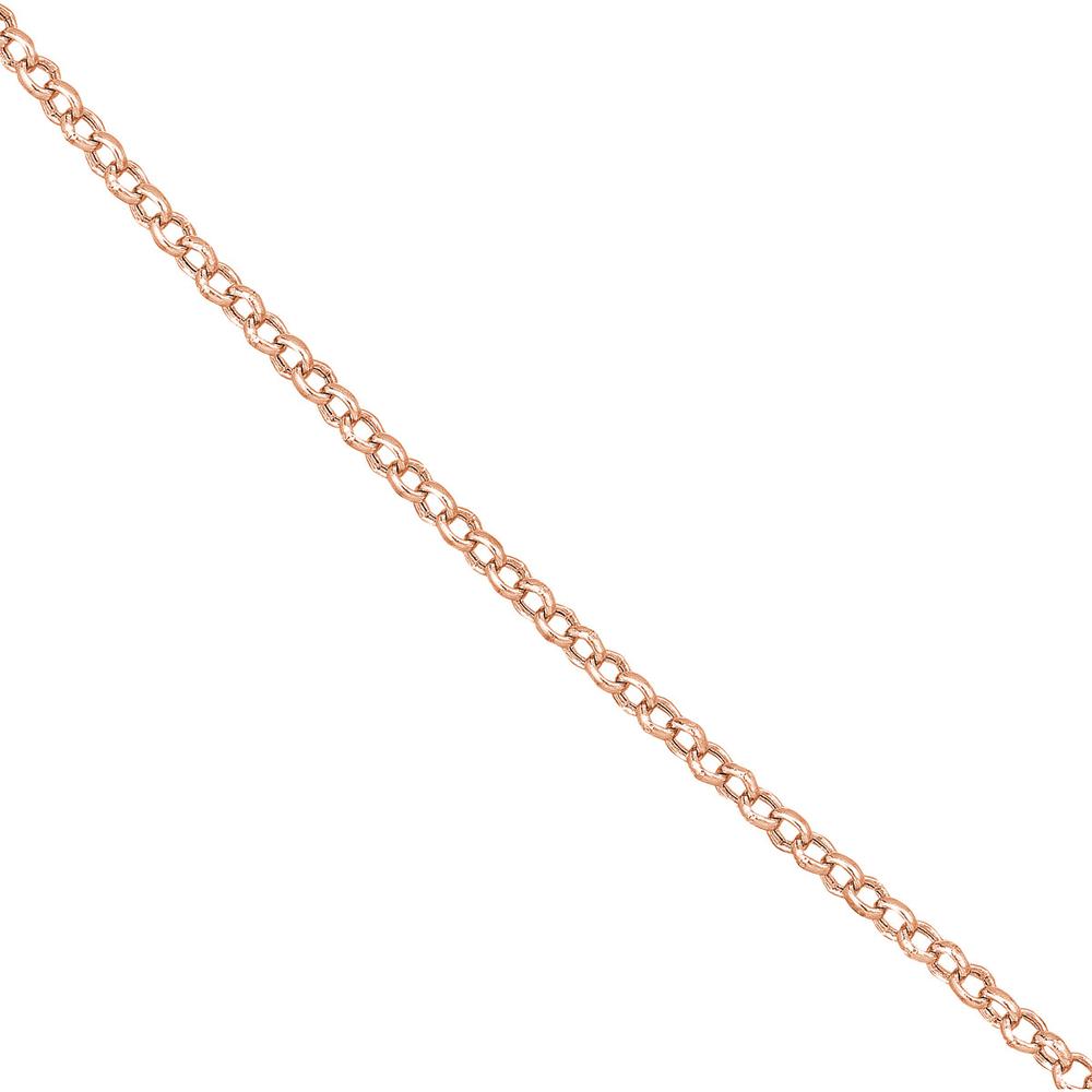 Olas d'Oro - 14K Rose Gold 18" Rolo Chain Necklace with Lobster Lock - 1.5mm Gauge
