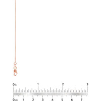 Olas d'Oro - 14K Rose Gold 18" Slim Box Chain Necklace with Lobster Clasp - 0.55mm Width
