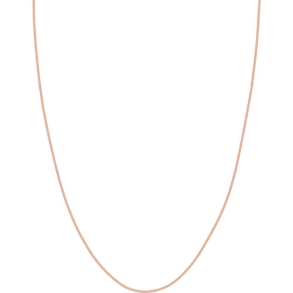 Olas d'Oro - 14K Rose Gold 1mm Snake Chain Necklace with Lobster Clasp - 18 inches
