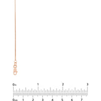 Olas d'Oro - 14K Rose Gold 1mm Snake Chain Necklace with Lobster Clasp - 18 inches