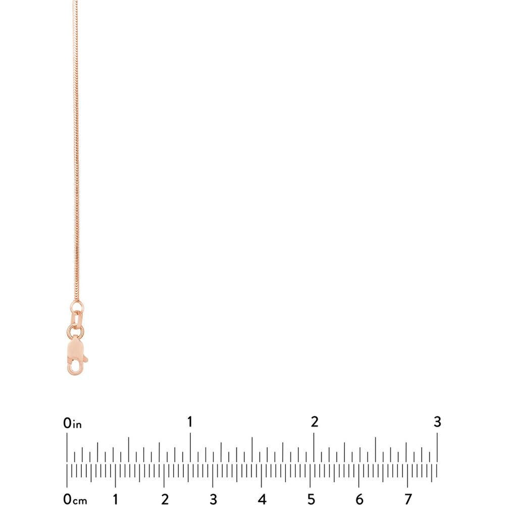 Olas d'Oro - 14K Rose Gold 1mm Snake Chain Necklace with Lobster Clasp - 18 inches