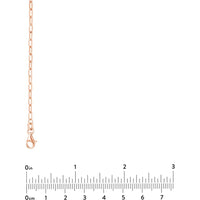 Olas d'Oro - 14K Rose Gold 2.1mm Paper Clip Chain Necklace - 18" Length