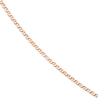 Olas d'Oro - 14K Rose Gold 2.20mm Flat Mariner Necklace with Lobster Lock - 20"