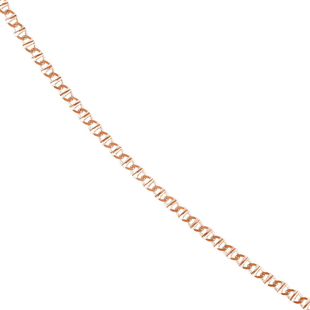 Olas d'Oro - 14K Rose Gold 2.20mm Flat Mariner Necklace with Lobster Lock - 20"