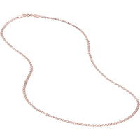 Olas d'Oro - 14K Rose Gold 2.20mm Flat Mariner Necklace with Lobster Lock - 20"