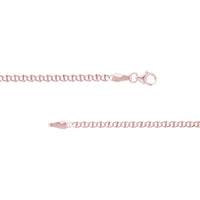 Olas d'Oro - 14K Rose Gold 2.20mm Flat Mariner Necklace with Lobster Lock - 20"