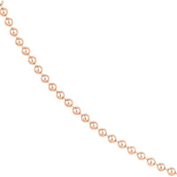 Olas d'Oro - 14K Rose Gold 2.5mm Bead Chain Necklace with Lobster Lock - 18" - 9.97 Grams Total Weight