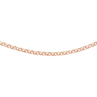 Olas d'Oro - 14K Rose Gold 2.5mm Hollow Rolo Choker Chain - Adjustable 13-16 inches
