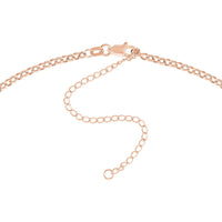 Olas d'Oro - 14K Rose Gold 2.5mm Hollow Rolo Choker Chain - Adjustable 13-16 inches