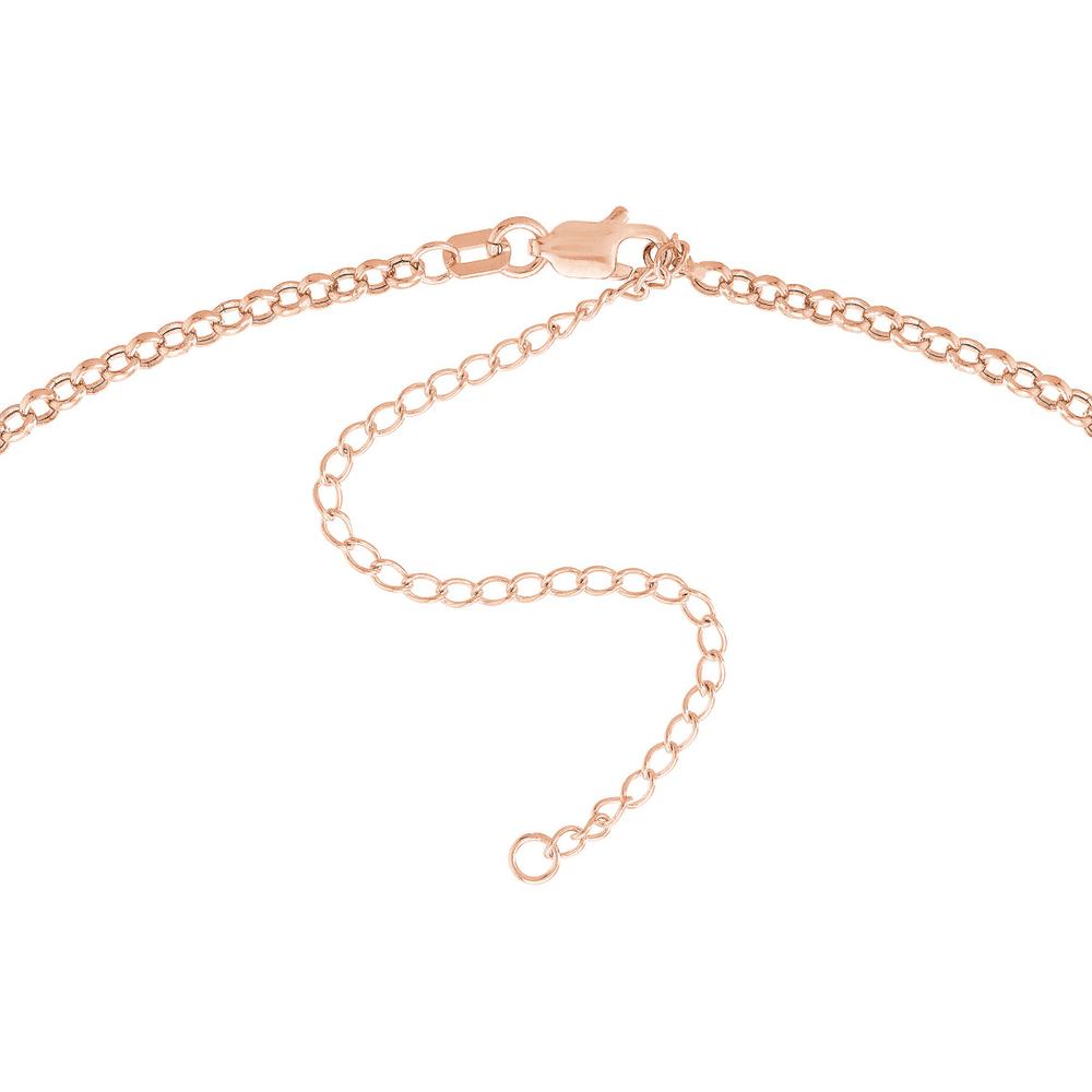 Olas d'Oro - 14K Rose Gold 2.5mm Hollow Rolo Choker Chain - Adjustable 13-16 inches