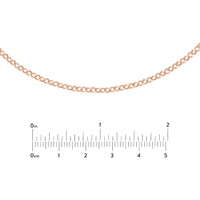 Olas d'Oro - 14K Rose Gold 2.5mm Hollow Rolo Choker Chain - Adjustable 13-16 inches