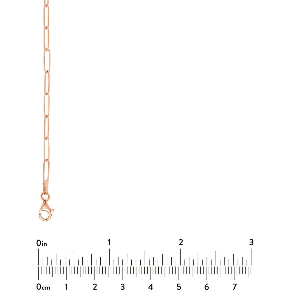 Olas d'Oro - 14K Rose Gold 2.6mm Designer Long Link Chain Necklace - 20" Length