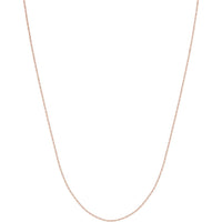 Olas d'Oro - 14K Rose Gold 20" Box Chain Necklace with Lobster Lock 0.55mm Width