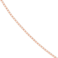 Olas d'Oro - 14K Rose Gold 20" Box Chain Necklace with Lobster Lock 0.55mm Width