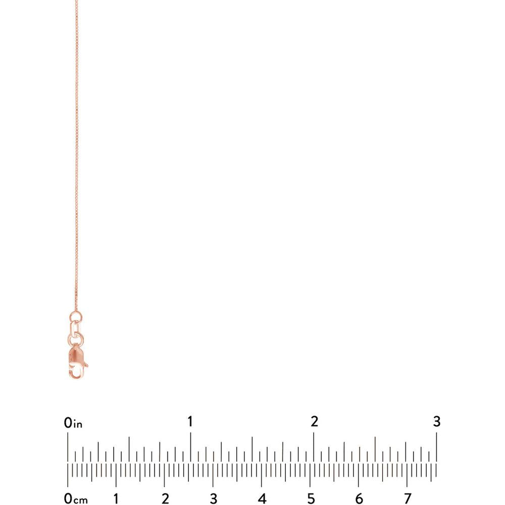 Olas d'Oro - 14K Rose Gold 20" Box Chain Necklace with Lobster Lock 0.55mm Width